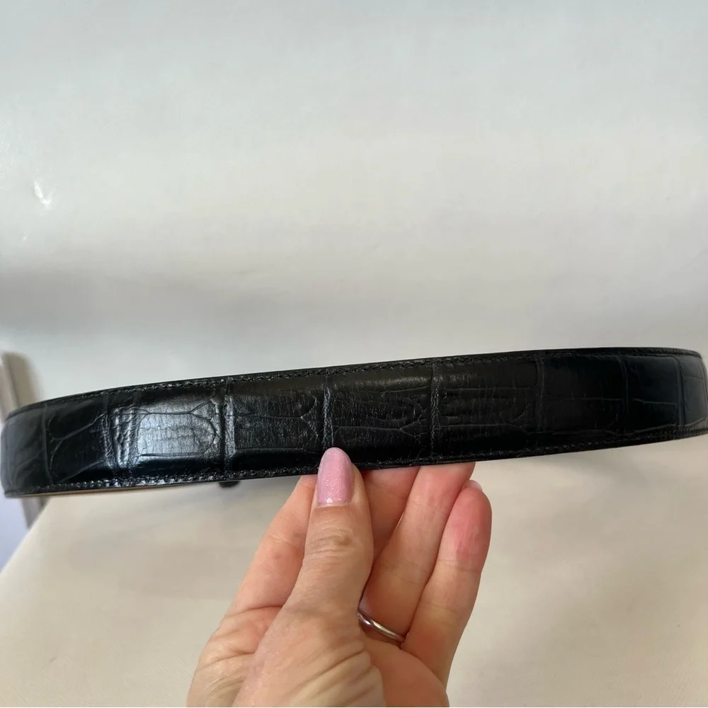 Vintage Brighton Heart Black Leather Belt